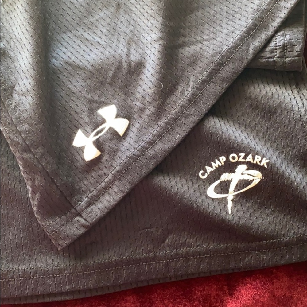 Under Armour Black Camp Ozark logo Boys Shorts XL